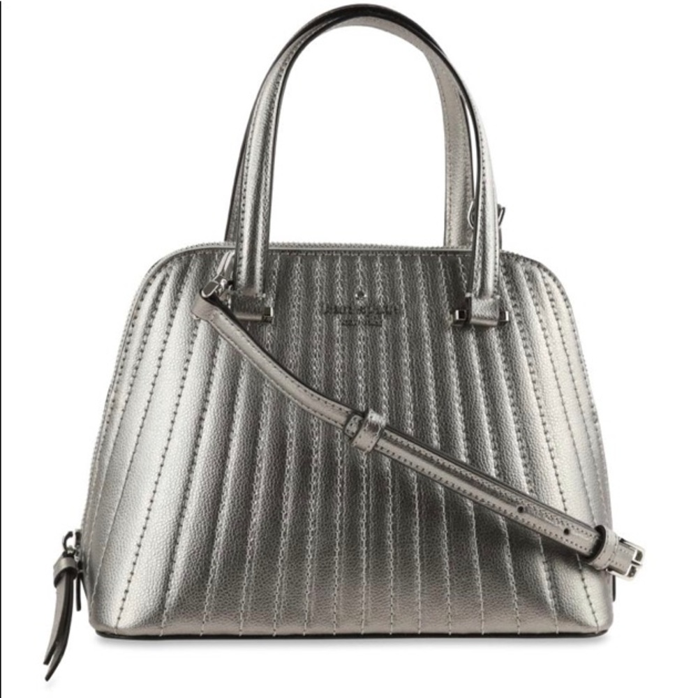 Mini dome satchel silver